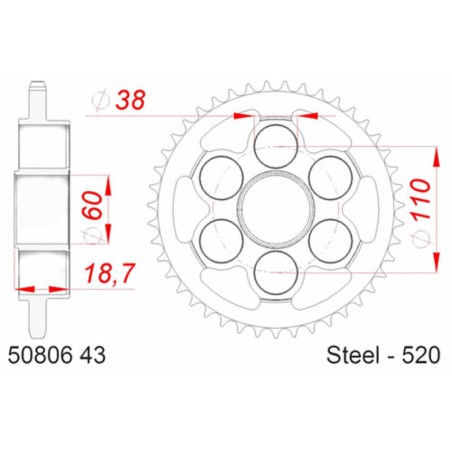 AFAM Chain Kit 520XHR2 14/45 Super-Reinforced - Standard Rear Sprocket