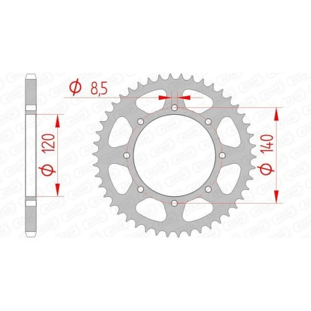 AFAM Chain Kit 520XMR3 15/37 Standard - Standard Rear Sprocket