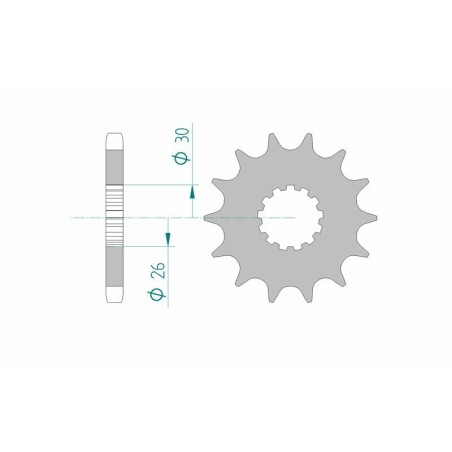 AFAM Chain Kit 530XHR2 17/44 Super-Reinforced - Standard Rear Sprocket