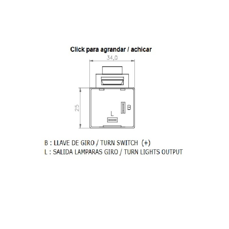 Relé para intermitentes DZE 2 X 10W + 3W