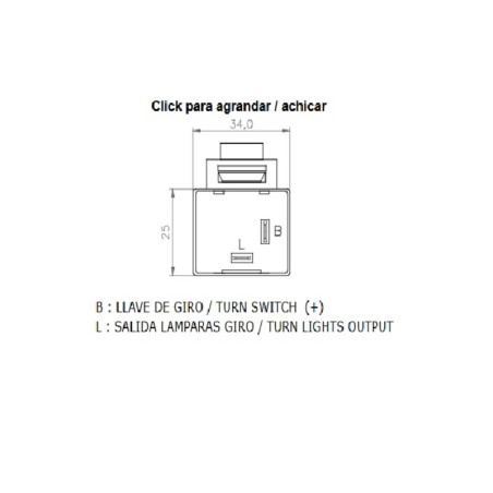 Relé para intermitentes DZE 2 X 10W + 3W