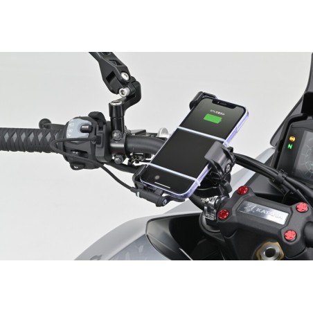 Fuente de alimentación USB tipo C DAYTONA Slim aluminio - manillar Ø22,2/25,4