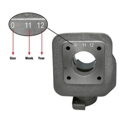 MALOSSI pistón 2t ø 47 con bulón ø 12 y 2 segmentos rectangulares tolerancia 0 2