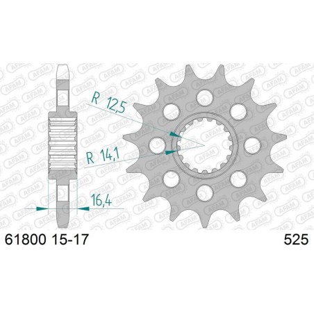 AFAM Steel Noise-Free Front Sprocket 61800 - 525
