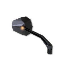 Retrovisor de manillar HIGHSIDER pro Stealth -X2 - con intermitentes LED - negro - par 2