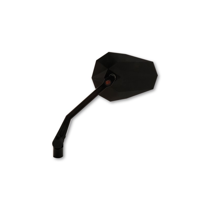 Retrovisor de manillar HIGHSIDER pro Stealth -X2 - con intermitentes LED - negro - par
