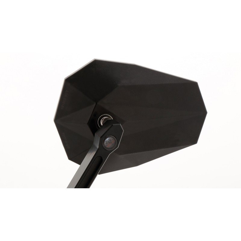 Retrovisor de manillar HIGHSIDER pro Stealth -X2 - con intermitentes LED - negro - par