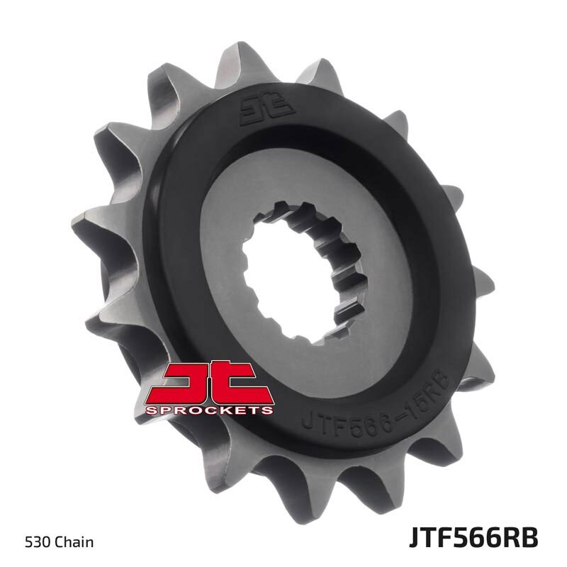 Piñón con goma anti-ruido JT SPROCKETS acero 566 - 530