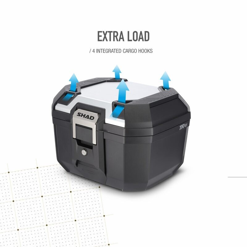 SHAD Top Case Terra 41 Black/Alu Cover