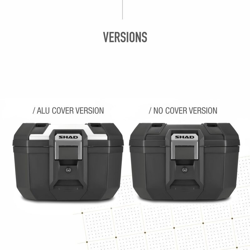 SHAD Top Case Terra 41 Black/Alu Cover