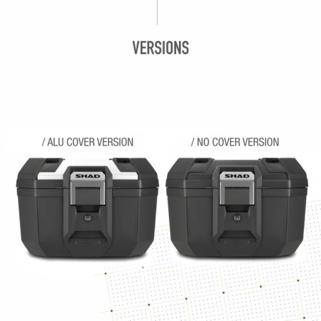 SHAD Top Case Terra 41 Black/Alu Cover