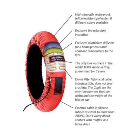 Calentadores CAPIT Suprema Spina Color rojo M / XXL