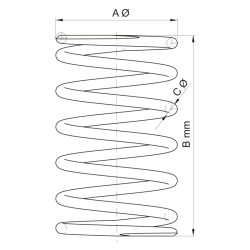 Muelle variador MALOSSI ø exterior 58,70x75 mm - ø alambre 5 mm - K 13,2 2