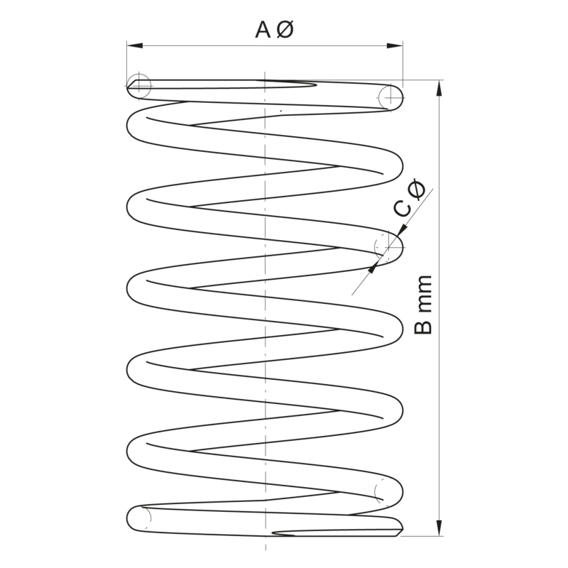 Muelle variador MALOSSI ø exterior 58,70x75 mm - ø alambre 5 mm - K 13,2