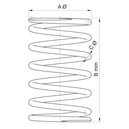 Muelle variador MALOSSI ø exterior 58,70x75 mm - ø alambre 5 mm - K 13,2