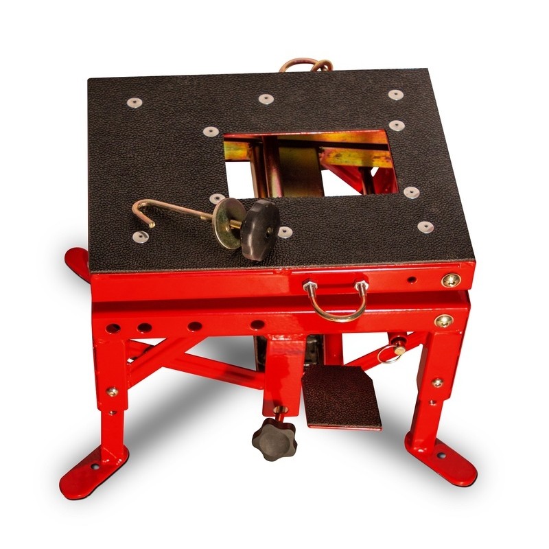 Elevador hidraulico central off road VECTOR rojo (ruedas no incluidas)