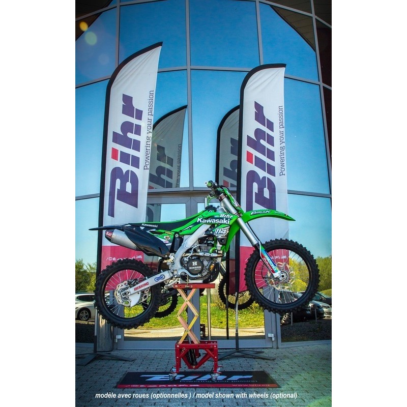 Elevador hidraulico central off road VECTOR rojo (ruedas no incluidas)