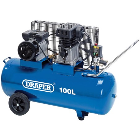 DRAPER Belt-Driven Air Compressor 100L - 2.2kW/3hp