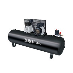 DRAPER Belt-Driven Air Compressor without wheels - 200L 2.2kW/3hp
