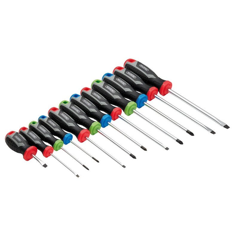 DRAPER Soft Grip Screwdriver Set - 12 Piece