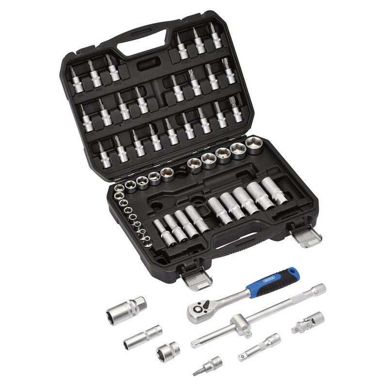 DRAPER HI-TORQ® Metric Socket and Bit Set - 3/8" Sq. Dr. (58 Piece)
