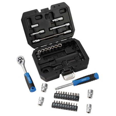 DRAPER HI-TORQ® Metric Socket and Bit Set - 1/4" Sq. Dr. (40 Piece)