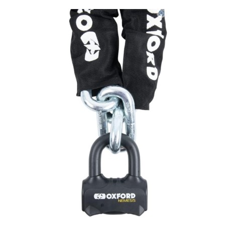 Candado de cadena OXFORD Nemesis de 16 mm con cadena de 1,2 m