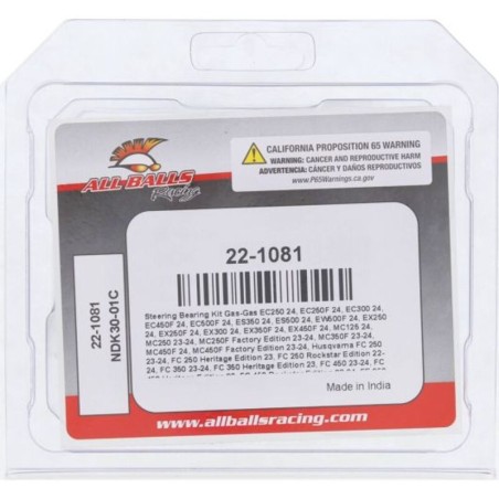 Kit rodamientos de columna de dirección ALL BALLS - 22-1006