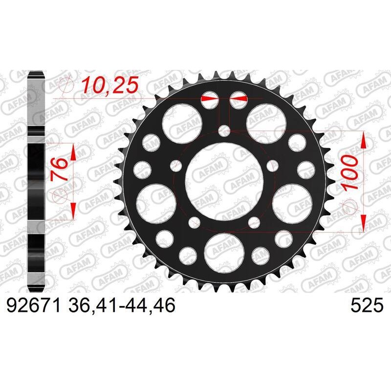Kit de cadena AFAM 525XMR3 14/42 Super-Reforzado - corona Standard