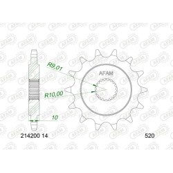 Piñón AFAM acero estándar 214200 - 520