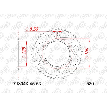 Corona AFAM acero estándar 71304K - 520