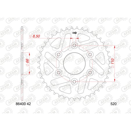 Corona AFAM acero estándar 86400 - 520