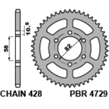 Corona PBR acero estándar 4729 - 428
