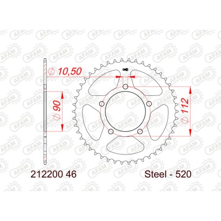 Corona AFAM acero estándar 212200 - 520