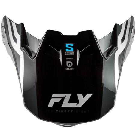 Visera FLY RACING Formula S Carbon Byte - Black Carbon/gris/plata