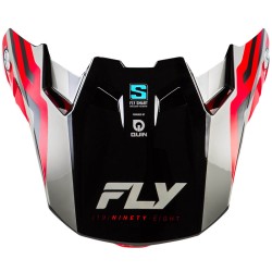 Visera FLY RACING Formula S Carbon Byte - Red Carbon/rojo/gris
