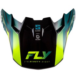 Visera FLY RACING Formula S Carbon Byte - Black Carbon/Teal/Lime
