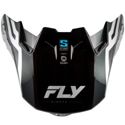 Visera FLY RACING Formula S Carbon Byte - Black Carbon/gris/plata