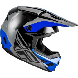 Casco FLY RACING Kinetic Crest - gris/negro/azul 2