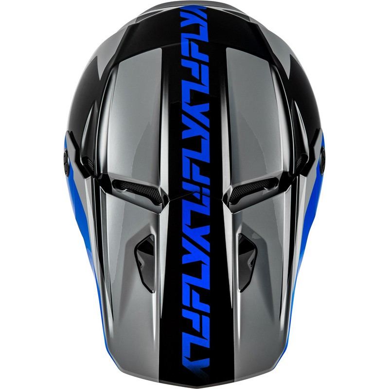 Casco FLY RACING Kinetic Crest - gris/negro/azul