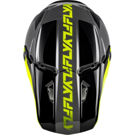 Casco FLY RACING Kinetic Crest - gris/negro/Hi-Vis