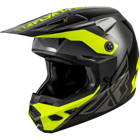 Casco FLY RACING Kinetic Crest - gris/negro/Hi-Vis