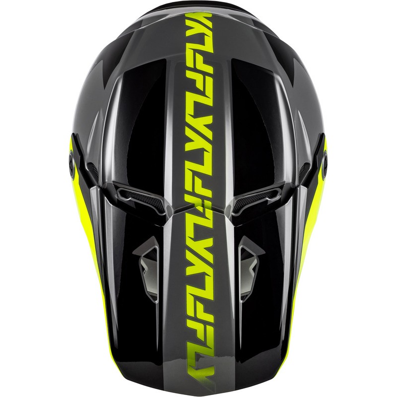 Casco FLY RACING Kinetic Crest - gris/negro/Hi-Vis