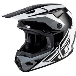Casco FLY RACING Kinetic Crest - negro/blanco/gris