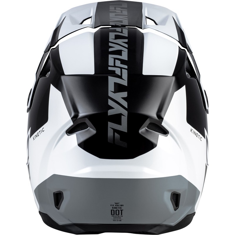 Casco FLY RACING Kinetic Crest - negro/blanco/gris