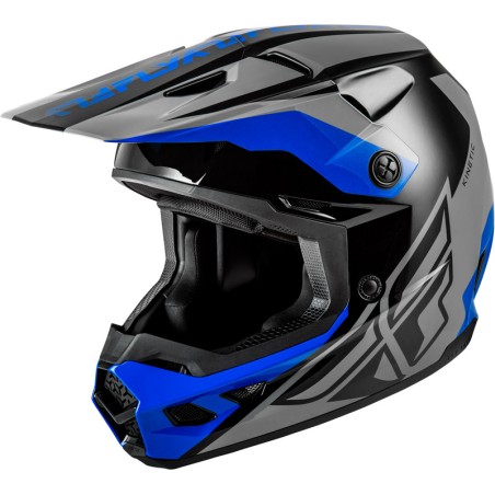 Casco FLY RACING Kinetic Crest - gris/negro/azul