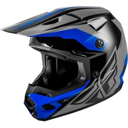 Casco FLY RACING Kinetic Crest - gris/negro/azul