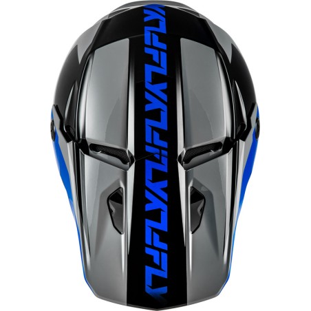 Casco FLY RACING Kinetic Crest - gris/negro/azul