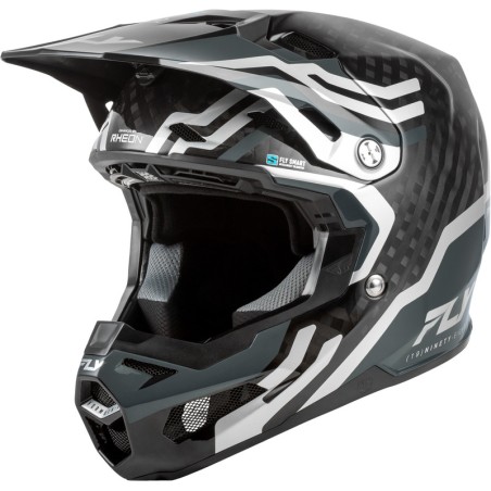 Casco FLY RACING Formula S Carbon Byte - Black Carbon/gris/plata