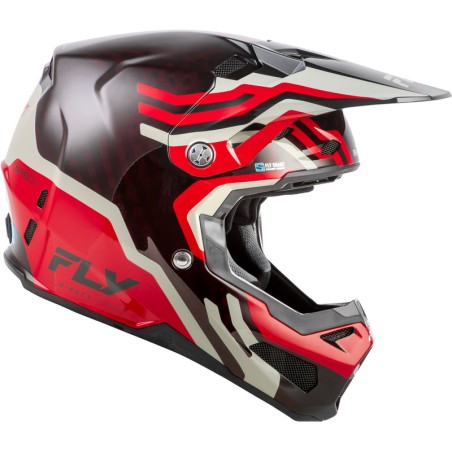 Casco FLY RACING Formula S Carbon Byte - Red Carbon/gris